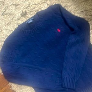 Polo cable knit sweater
